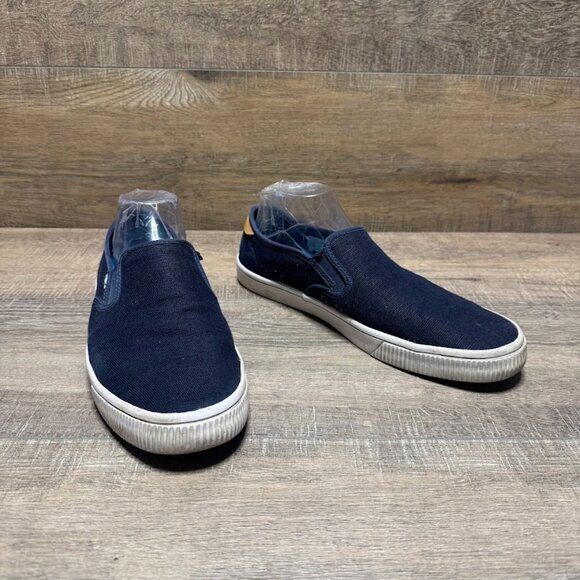 Toms Baja Navy Heritage Canvas Slip On Sneakers Men's Size 9.5 - Picture 6 of 7